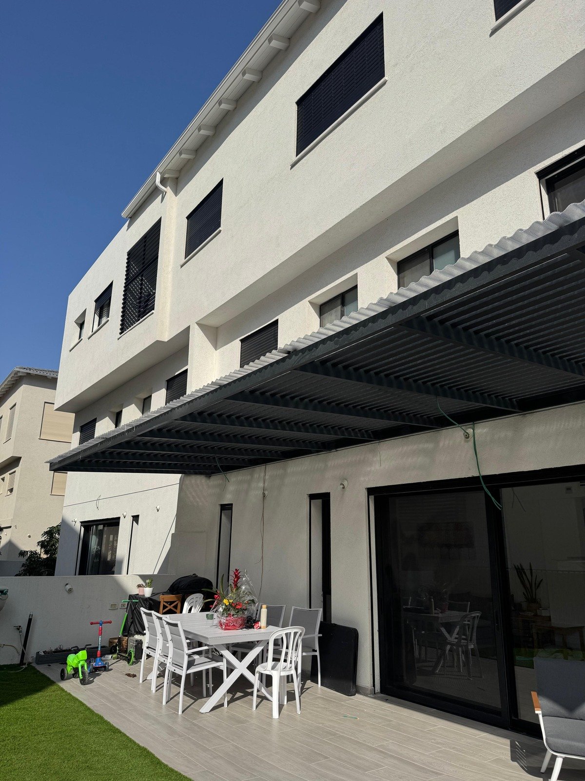 פרגולת אלומיניום בהרצליה